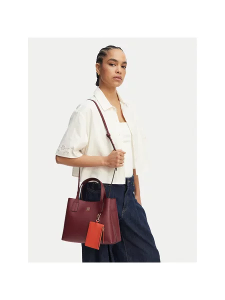 Tommy Hilfiger torebka crossbody z imitacji skóry brązowa