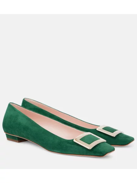 Salonarji Roger Vivier iz semiša zelena