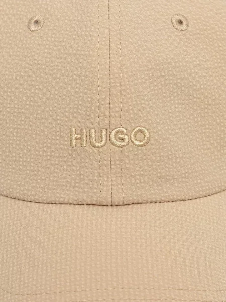 Кепка HUGO з аплікацією бежевий