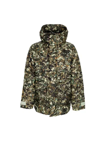 Długa kurtka narciarska The North Face z logo zielona