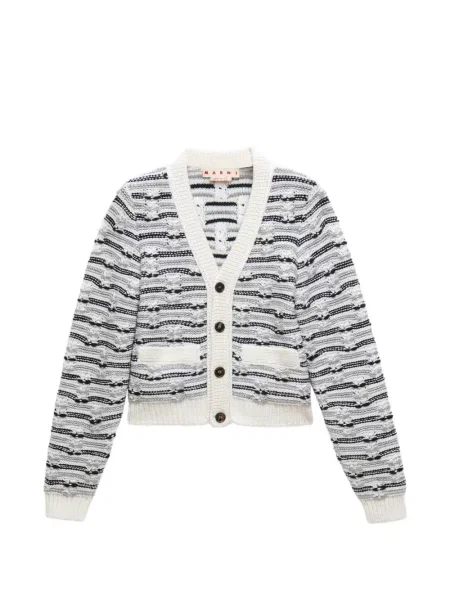 Cardigan Marni de lână alb