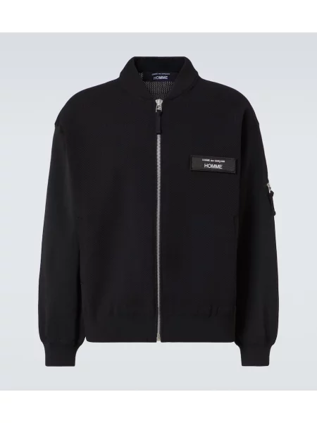 Geacă bomber Comme Des Garçons Homme tricotate negru