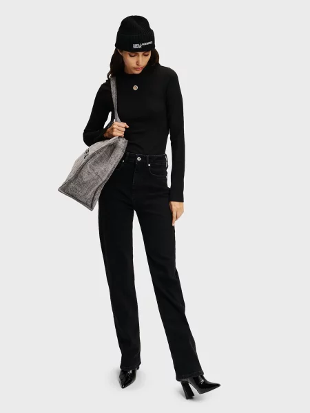Прямые джинсы Karl Lagerfeld Jeans черные