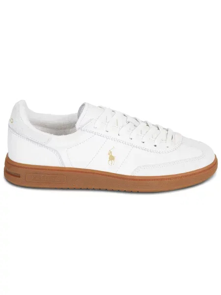Sneakerși Polo Ralph Lauren din dantelă alb