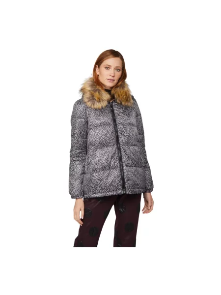 Kurtka puchowa Twinset z nadrukiem szara