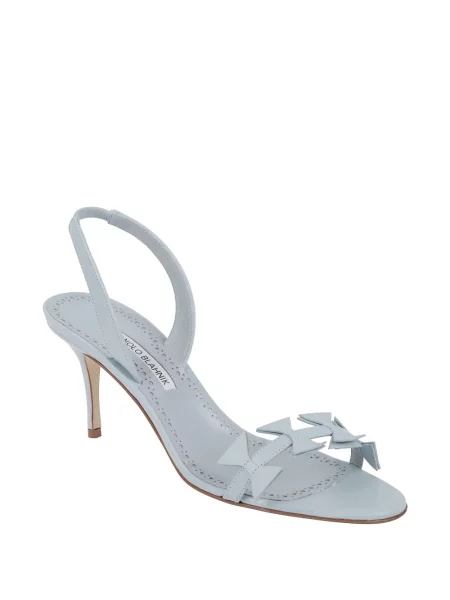Sandale Manolo Blahnik cu funde slingback albastru