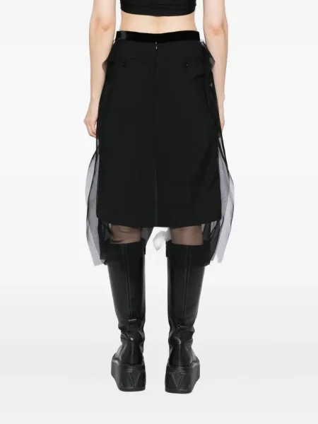 Fustă Sacai cu paiete negru