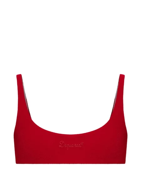 Top Dsquared2 cu broderie roșu