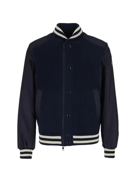 Geacă Moncler cu dungi albastru