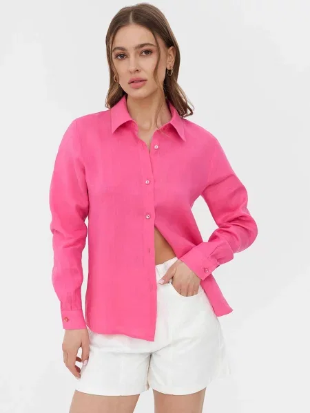 Лляна Сорочка FASHIONISTA рожевий