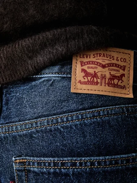 Levi's дънки wide leg дамски MIDDY WIDE LEG синьо