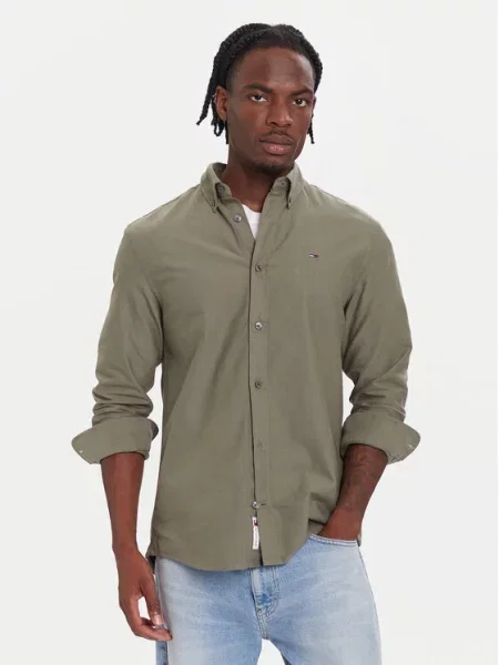 Košile Tommy Jeans zelená