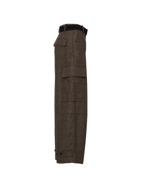 Pantaloni P.a.r.o.s.h. în carouri maro