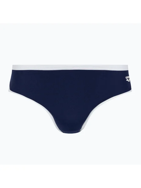Slip de baie pentru bărbați arena Icons Swim Low Waist Short Solid navy/white alb