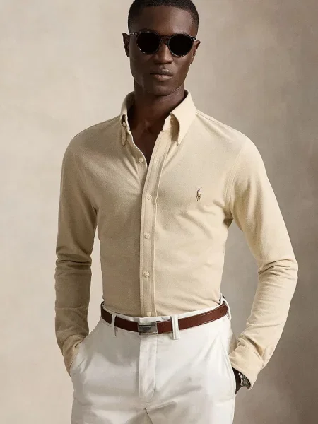 Polo Ralph Lauren cămașă oxford pentru bărbați din bej