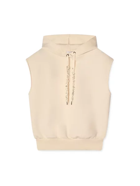 Bluza Motivi bez rękawów biała