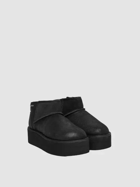 Кожаные сапоги Karl Lagerfeld черные
