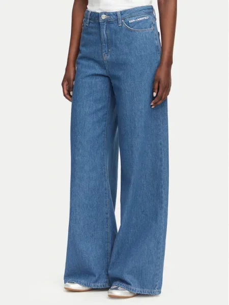 Karl Lagerfeld Jeans Blugi Wide Leg albastru