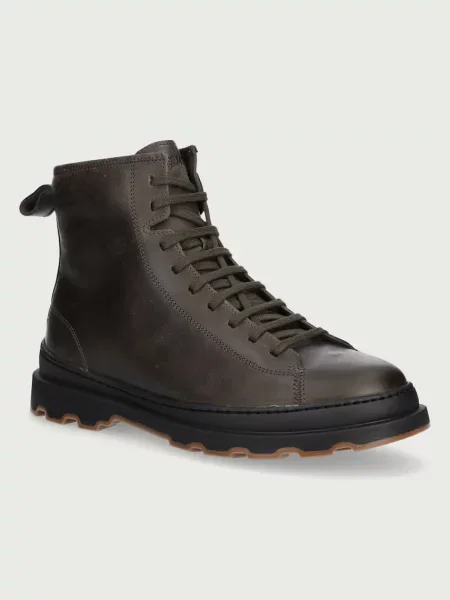 Botine Camper din piele verde