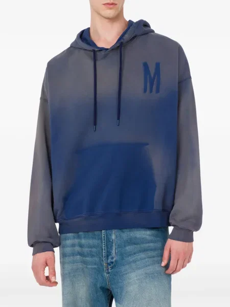 Hanorac cu glugă Moschino cu gradient albastru