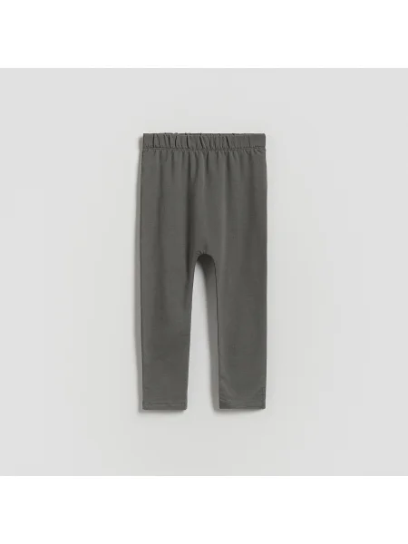 Reserved Pamutban gazdag leggings sötétszürke