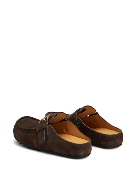 Papuci tip mules Tod's cu cataramă maro