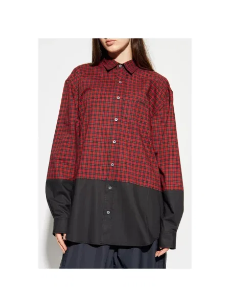 Koszula Vetements w kratę czerwona