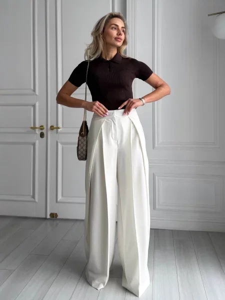 Повседневные брюки Jadone Fashion белые