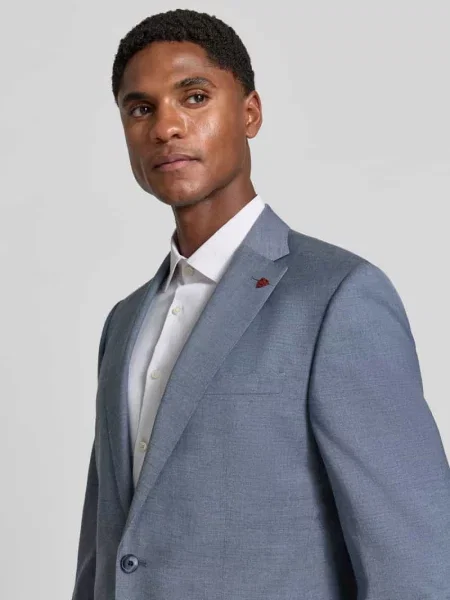 Garnitur o kroju slim fit z mieszanki Roy Robson granatowy