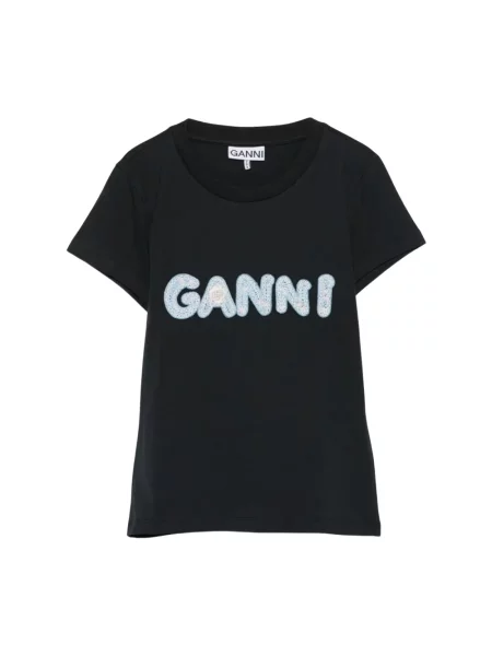 Koszulka Ganni z logo czarna