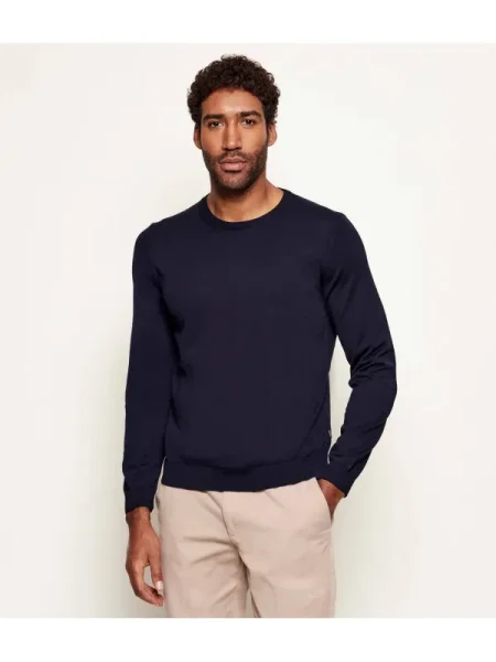 BOSS BLACK De lână pulover Leno-P | Slim Fit negru