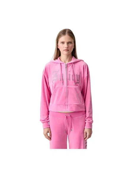 Bluza z kapturem Juicy Couture różowa