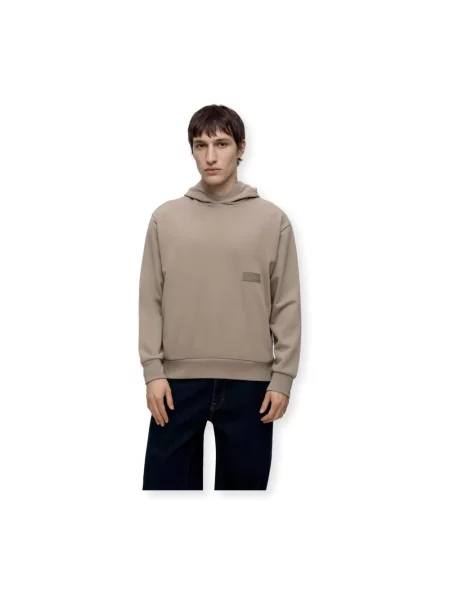 Bluza z kapturem Boss beżowa
