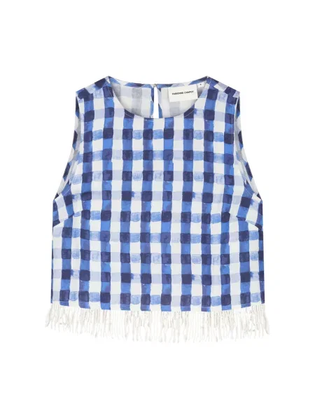 Lniany top Fabienne Chapot niebieski