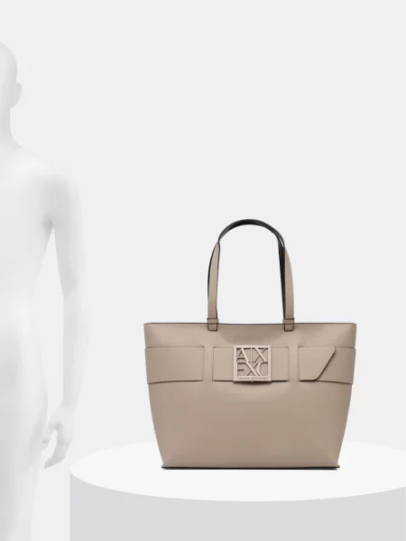 Кожаная сумка шоппер Armani Exchange