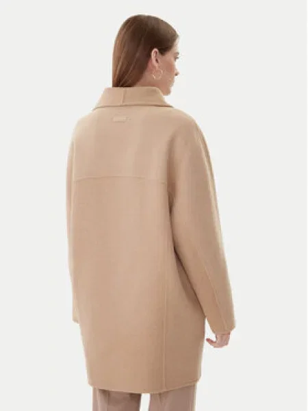 Vlněný kabát Armani Exchange béžový