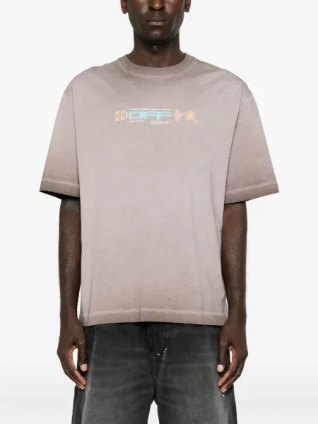 Tricou Off-white cu imagine alb
