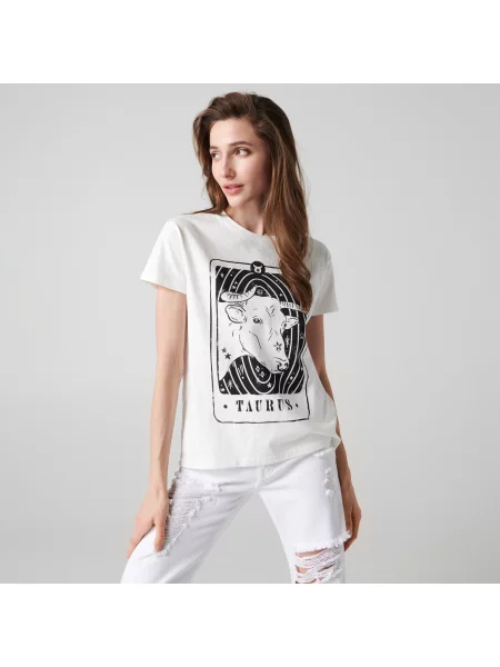 Tričko s potiskem Sinsay s potiskem bílé