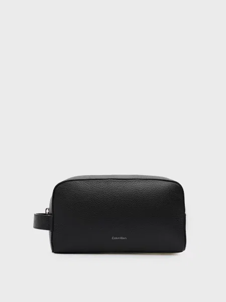 Кожаная косметичка Calvin Klein черная