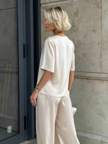 Брюки-палаццо Jadone Fashion бежевый