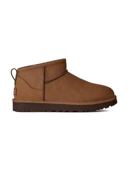 UGG W Classic Ultra Mini Nubuck cizme de zăpadă pentru femei din nubuck maro