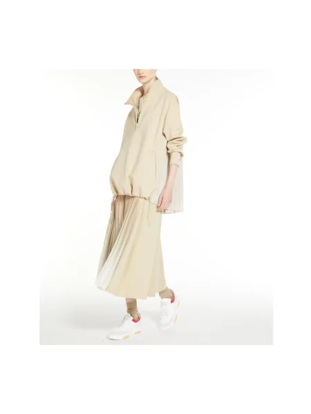 Spódnica midi Max Mara beżowa