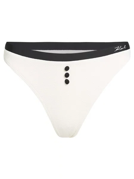Karl Lagerfeld Bikini nadrágok / piszkosfehér fekete