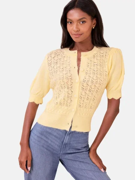 Lipsy Geacă tricotată galben