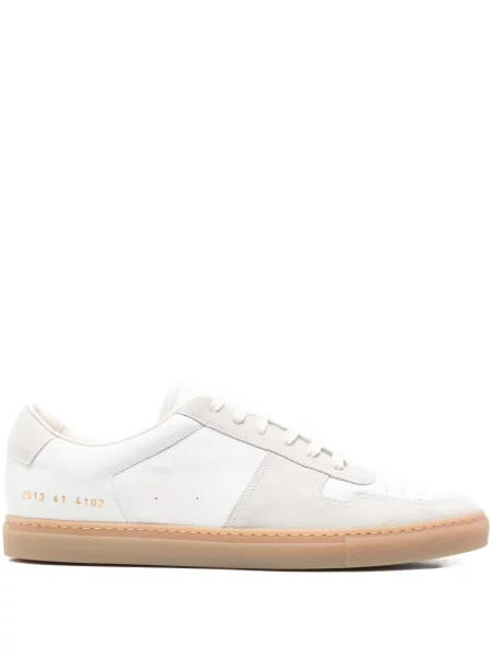 Sneakerși Common Projects din piele de căprioară alb