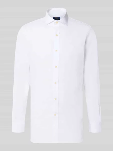Koszula o kroju slim fit biznesowa z czystej bawełny Polo Ralph Lauren biała