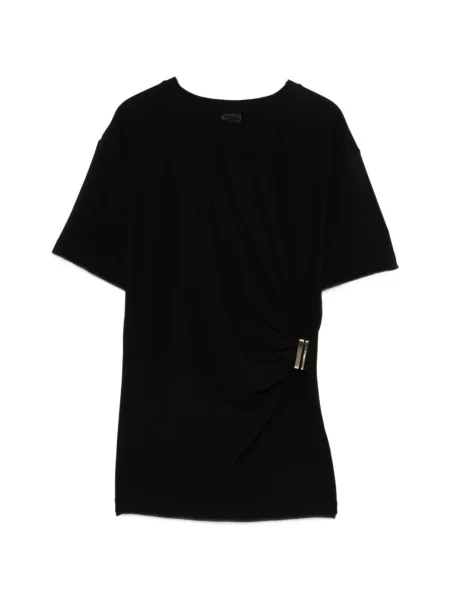 Tricou Pinko cu cataramă drapate negru