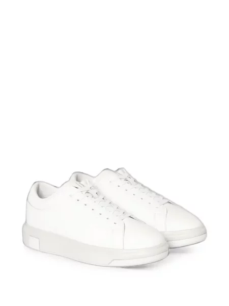 Δερμάτινα sneakers Emporio Armani με σχέδιο λευκό