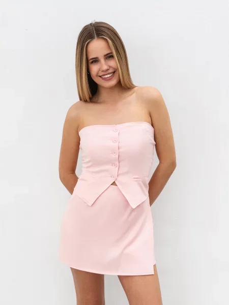 Топ Romashka Бервуд віскоза/поліестер рожевий