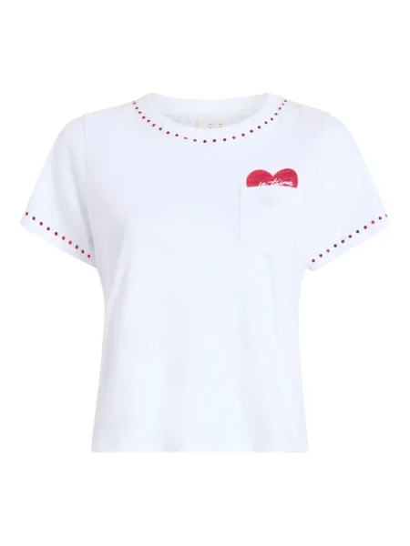 Koszulka Cinq A Sept w serca biała